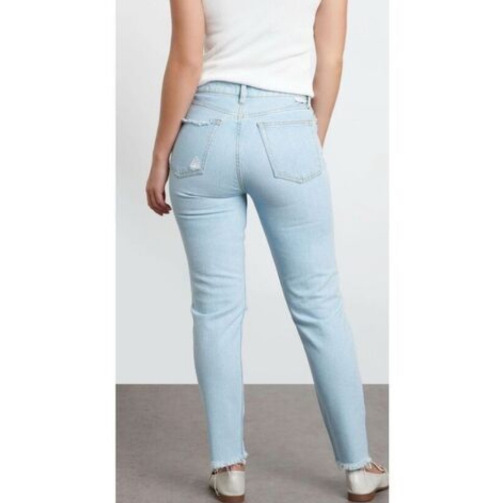 Boyish Light Blue Straight-Leg Distressed Jeans - Picture 3 of 10